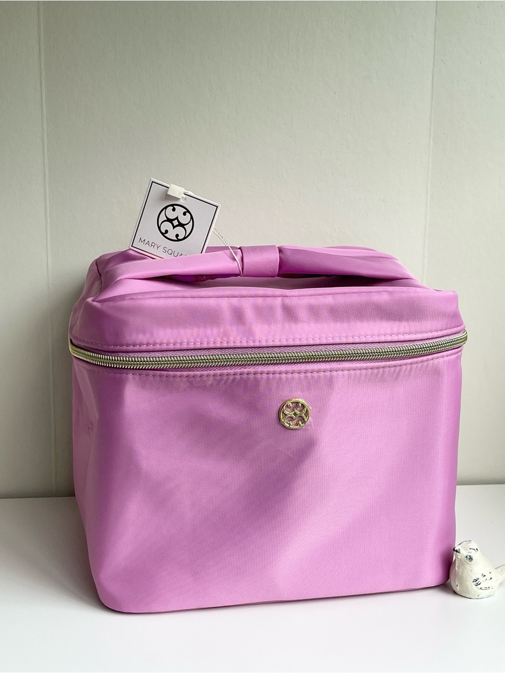 Mary Square Pink Floral Block Ultra Glam Cosmetics Bag New With Tag 🏷️